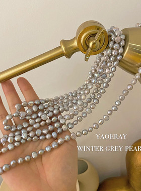 摇儿法式复古多层珍珠项链女