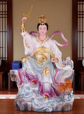 新款九天玄女神像树脂彩绘摆件