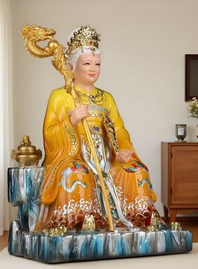 泰山奶奶神像彩绘老母摆件