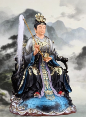 九龙地母后土娘娘树脂供奉摆件