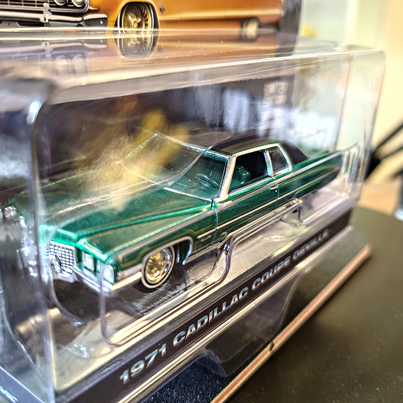 绿光 1:64 1971 Cadillac凯迪拉克两门帝威绿色和金色 63060E-图1