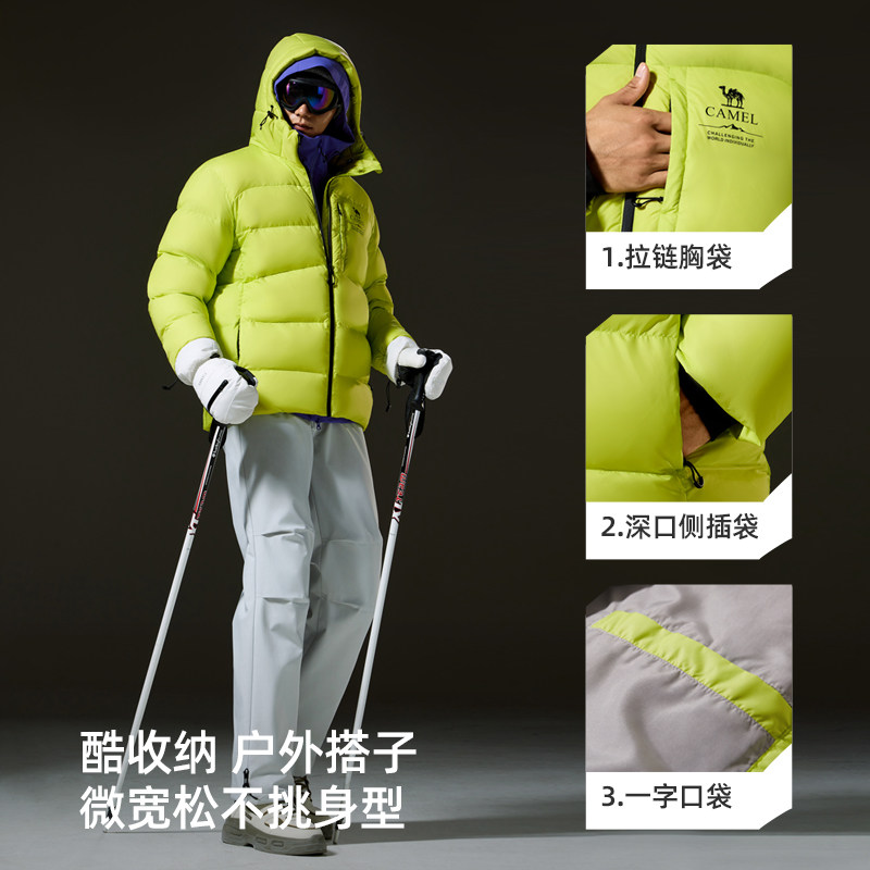 骆驼短款羽绒服男冬季新款情侣户外潮流加厚防风连帽羽绒衣外套,淘宝优惠券,粉丝福利购,淘宝优惠卷