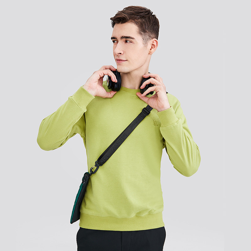 骆驼男装2020秋季新款纯色套头卫衣 骆驼男装卫衣