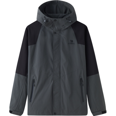 骆驼防水连帽夹克外套