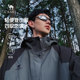Hooded spring and autumn camel men's jacket
