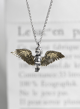 专柜高端纯银百搭中长链男胸链