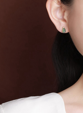 可转动貔貅天然翡翠纯银大码食戒指环设计感独特高端级服饰品配件