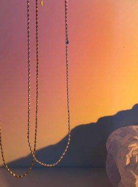 新款通体纯银饰925十字链蛇骨链