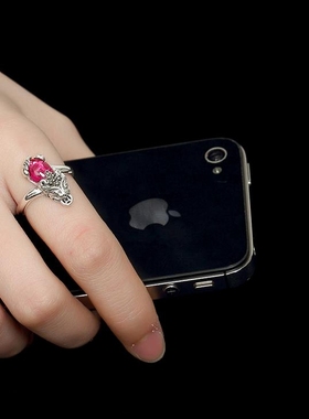 招财貔貅石榴石设计师款高档女戒