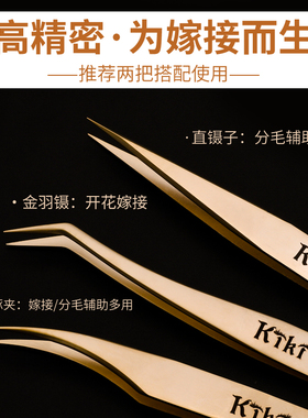 嫁接睫毛土豪金开花镊子山茶花金羽海豚夹精密防静电耐用美睫师