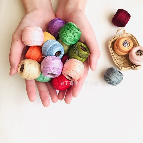 「工喜手工」法国dmc80蕾丝线纯棉80号番art19微钩针梭编中里华奈 - 图0