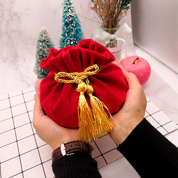 2023新款圆底福袋定做新年圣诞节绒布袋束口袋礼品袋喜糖袋红包袋,淘宝优惠券,粉丝福利购,淘宝优惠卷