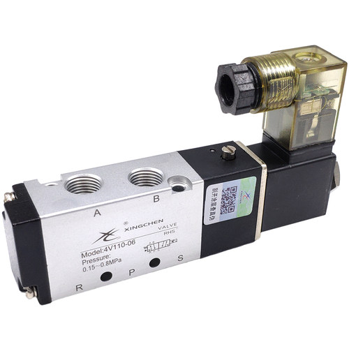 星辰气动4V110-06-DC24V二位五通电磁阀4V11006B-M5-AC220V/DC12V - 图3
