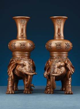 纯铜太平对象吉象开业礼品摆件