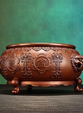 铜欣祥紫铜聚宝盆家居办公室礼品