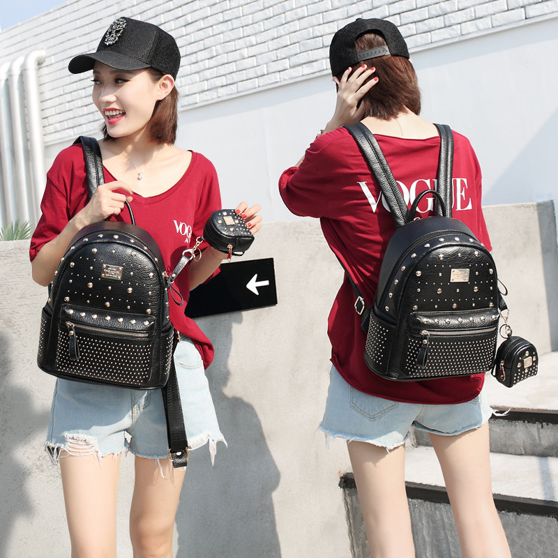 潮2020新款时尚百搭迷你女士双肩包 粹鸟双肩背包