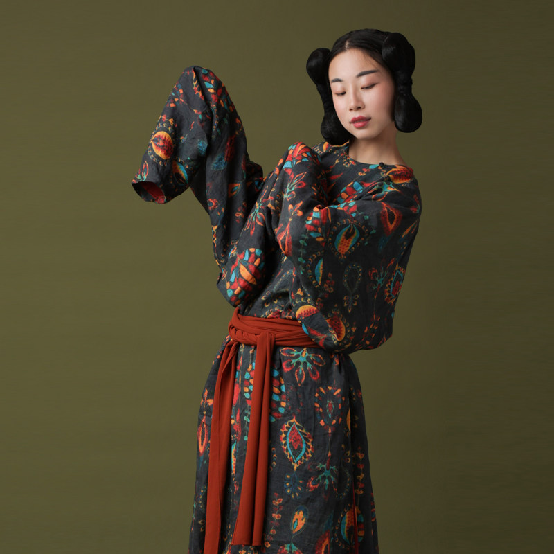 谜阿凰【枣红腰带】唐制复原款圆领袍汉服配饰3米5加长披帛男女款,淘宝优惠券,粉丝福利购,淘宝优惠卷