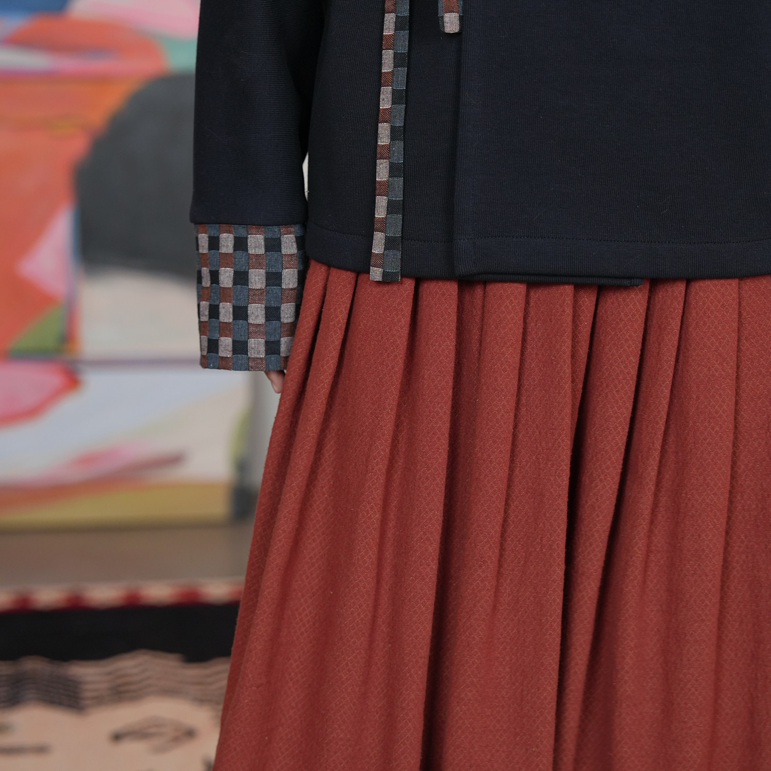 谜阿凰【炽夜行里衣】秋冬热岩绒打底衫汉元素保暖套装半身裙女款,淘宝优惠券,粉丝福利购,淘宝优惠卷