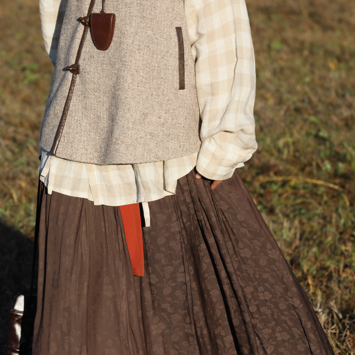 谜阿凰【紫胺马甲】新中式汉服上衣秋冬日常百搭叠穿女士比甲内搭 - 图0