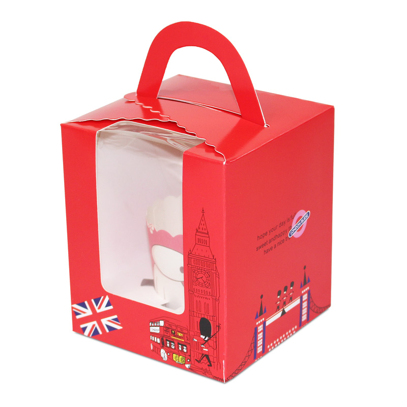 单格1个粒开窗纸杯手提蛋糕盒慕斯木糠布丁瓶圣诞苹果包装盒50套 - 图3