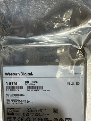 西数16T硬盘16TB HC550机械硬盘WUH721816ALE6L4企业监控硬盘全新 - 图3