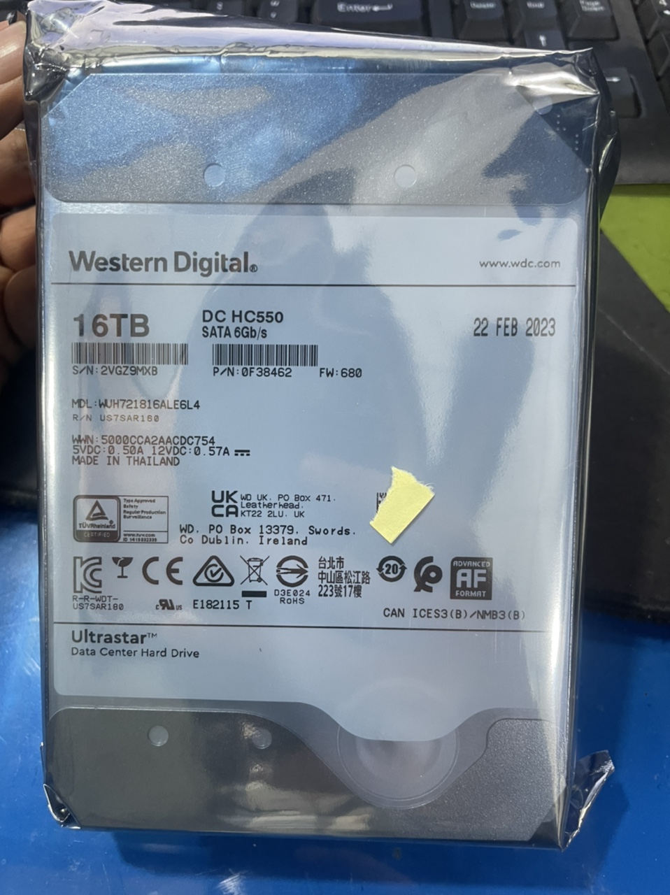 全新 西数 16T硬盘 16TB HC550企业 WUH721816ALE6L4国行机械硬盘 - 图1