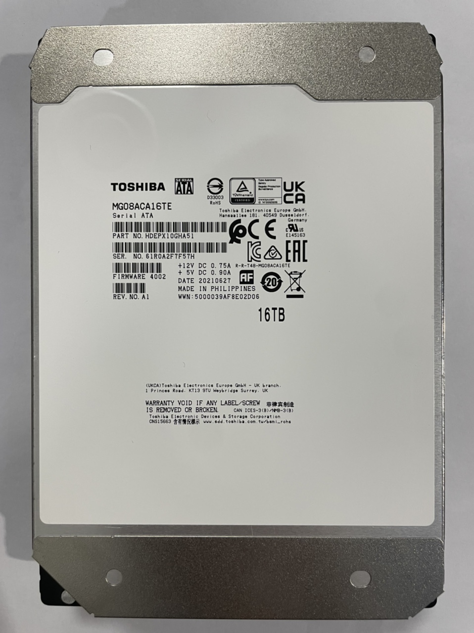 Toshiba/东芝 P300国行 东芝 16T 硬盘16TB 氦气硬盘MG08ACA16TE - 图0