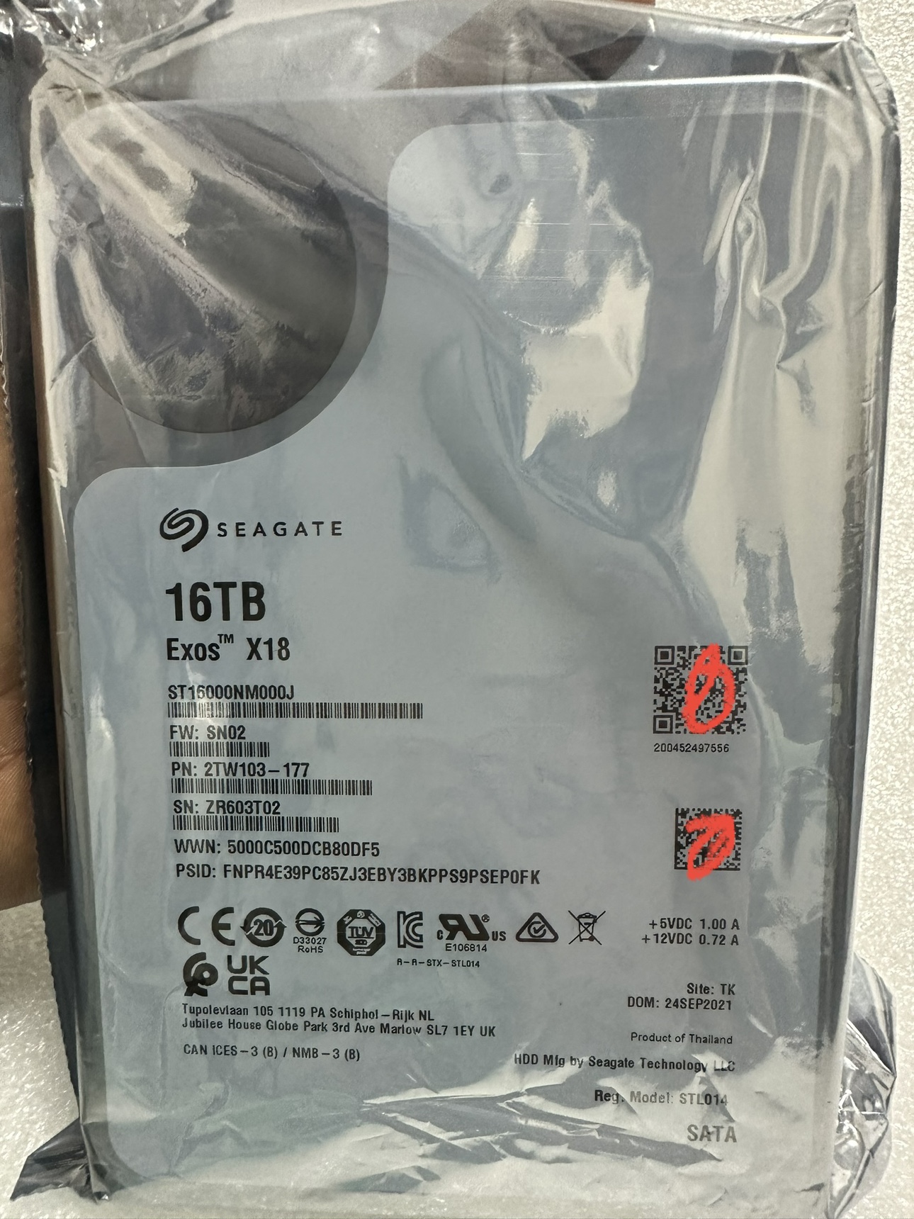 希捷 16T X18硬盘16TB EXOS X18银河ST16000NM000J氦气盘机械硬盘 - 图0