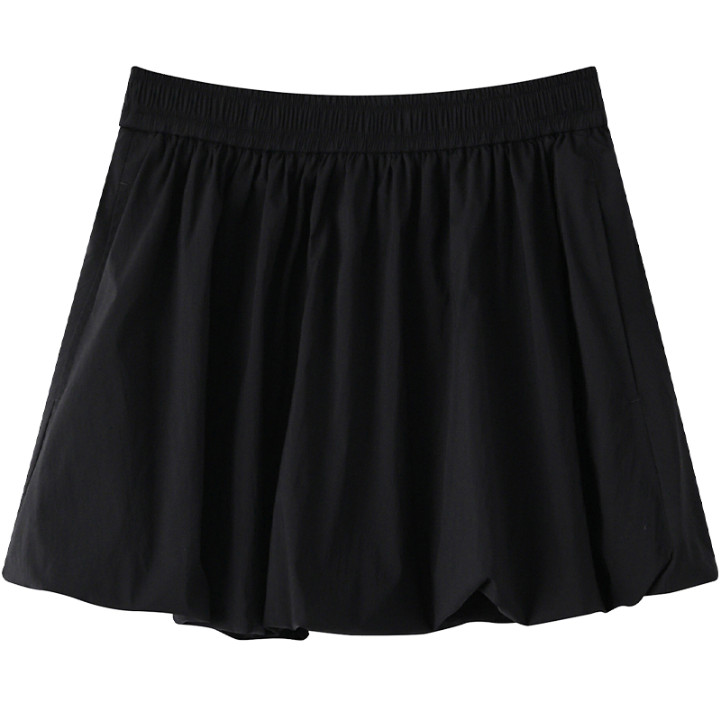 夕蒙2024新款夏季黑色短款小个子设计感小众高腰a字显瘦半身裙女 - 图3