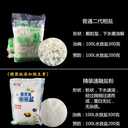 水族观赏鱼用盐鱼缸抗菌杀菌消毒盐软化冷水热带球盐养鱼用盐海盐 - 图0