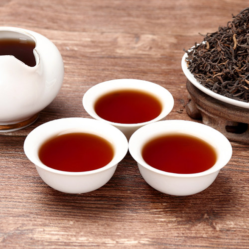 云南 陈年普洱熟茶 散装500g 春茶  木盒礼盒装 宫廷普洱茶 - 图1
