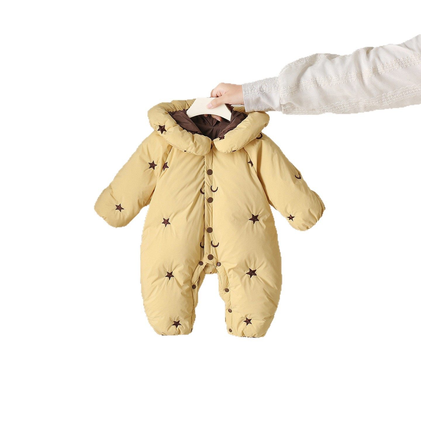 婴儿羽绒服连体衣冬季白鸭绒儿童女宝宝冬装保暖哈衣小月龄外出服,淘宝优惠券,粉丝福利购,淘宝优惠卷