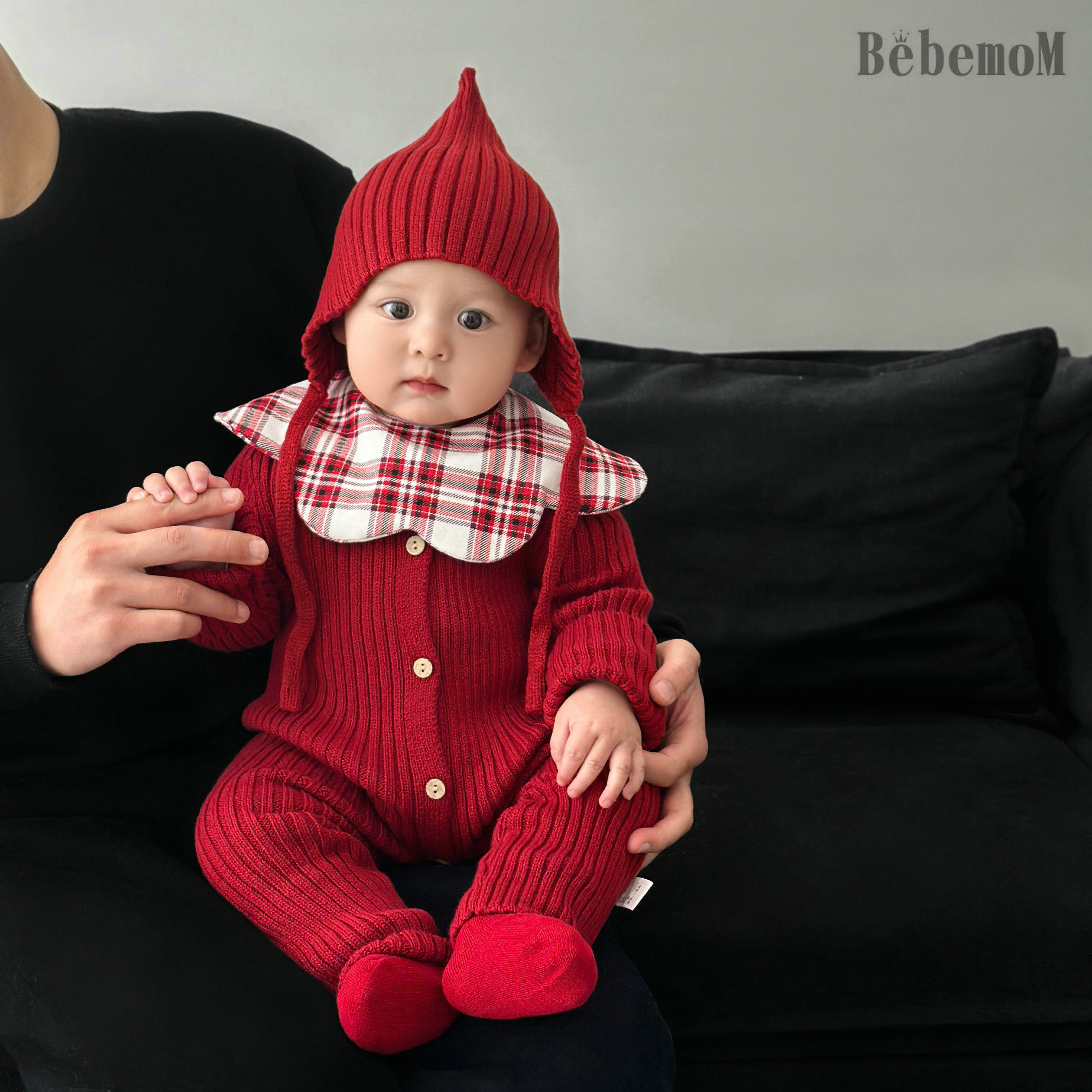 婴儿秋冬春装红色新年装毛线衣宝宝连体衣针织爬服新生儿外出服,淘宝优惠券,粉丝福利购,淘宝优惠卷