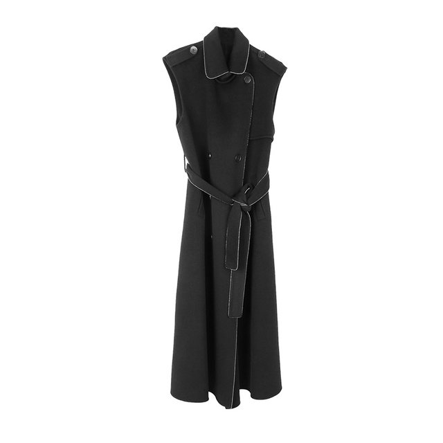 Tweed sleeveless double-sided woolen vest Napajia