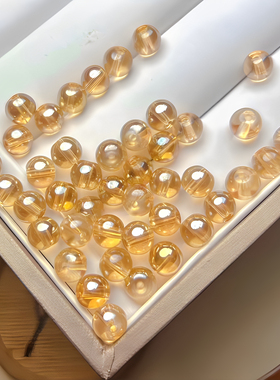 金香槟水晶珠玻璃珠散珠diy配件手工串珠门帘耳环手链项链材料