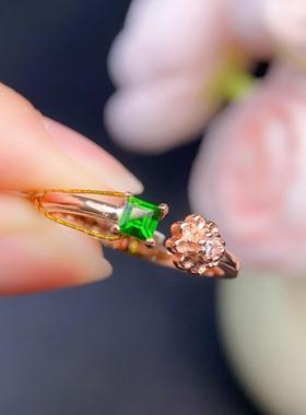 天然彩宝小众设计感戒指
