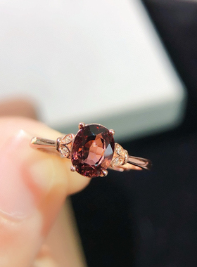 天然尖晶石戒指高净度火彩爆闪颜色浓奢华镶嵌天然宝石支持检测