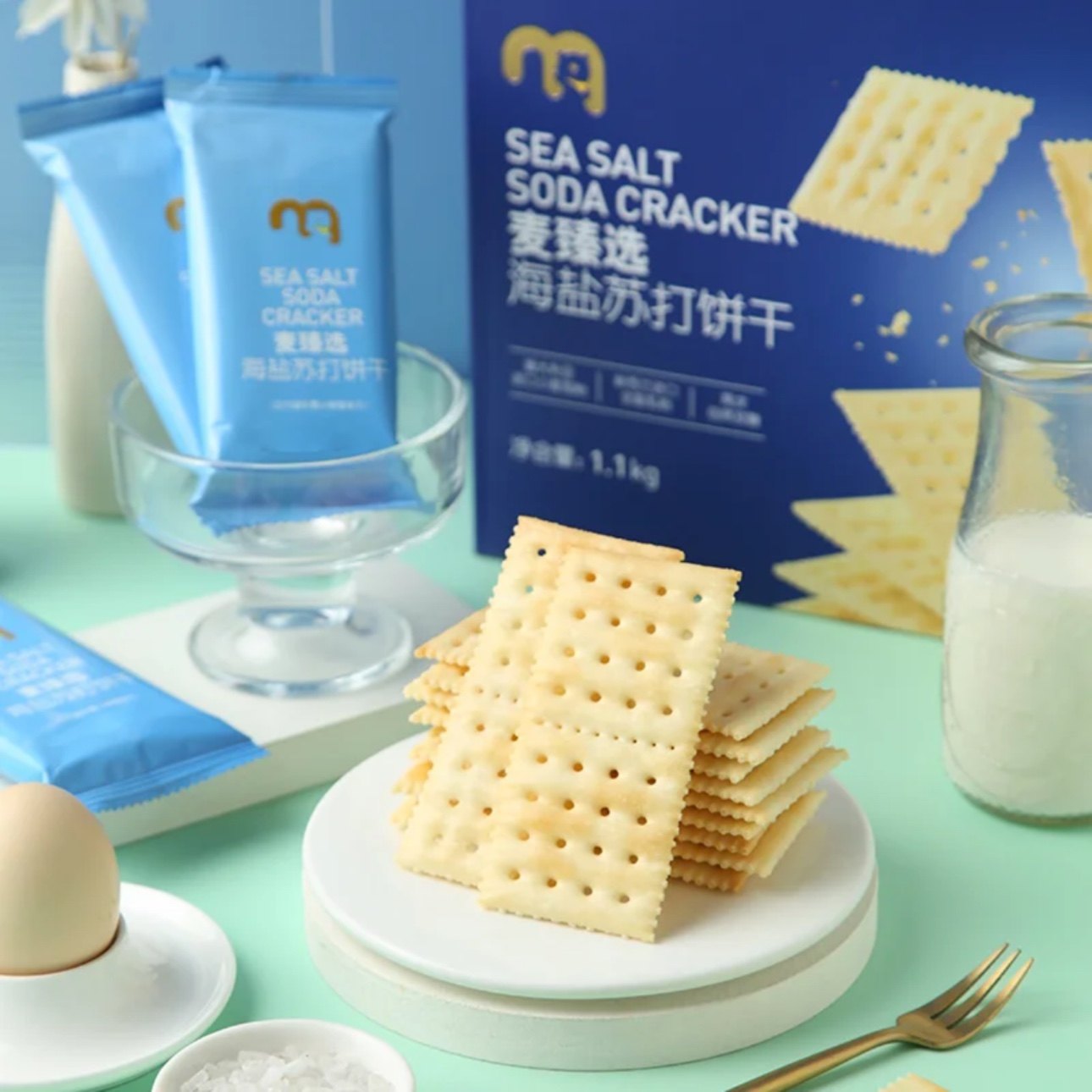 麦德龙麦臻选MM会员超市海盐苏打饼干代购休闲网红小零食
