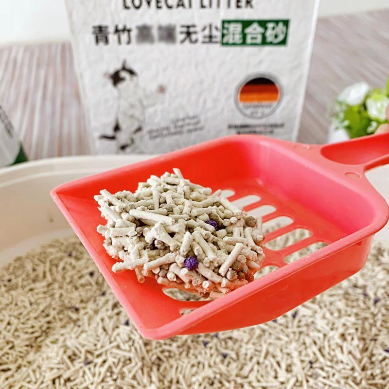 lovecat青竹猫咪膨润土无尘原味豆腐砂除臭结团混合型猫砂沙2.5kg - 图2