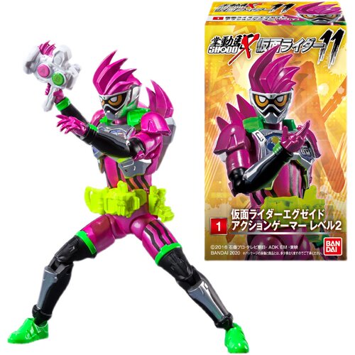 现货 万代 SHODO 掌动 X11 假面骑士 EXAID 双子 骑士人 盒蛋食玩 - 图3