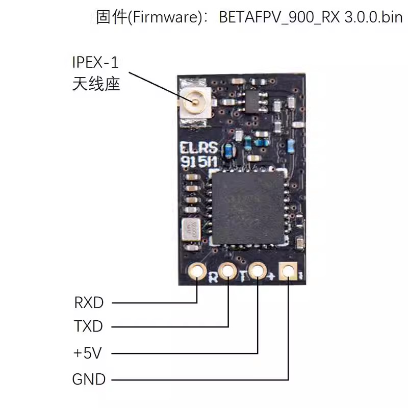 JHEMCU 津航 ELRS 2.4G/915MHz BETAFPV固件 CRSF协议 接收机 - 图1