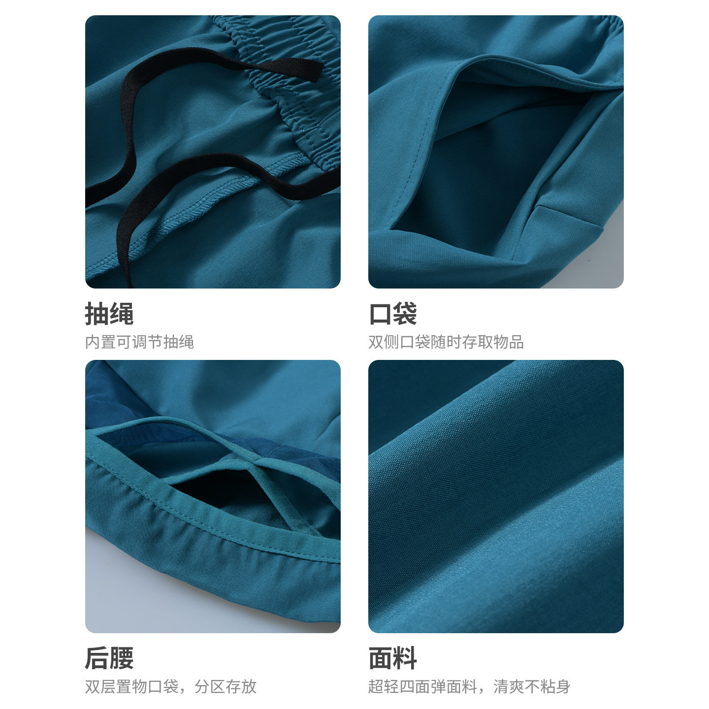 Orange Yijia running shorts waist bag pants can hold mobile phones