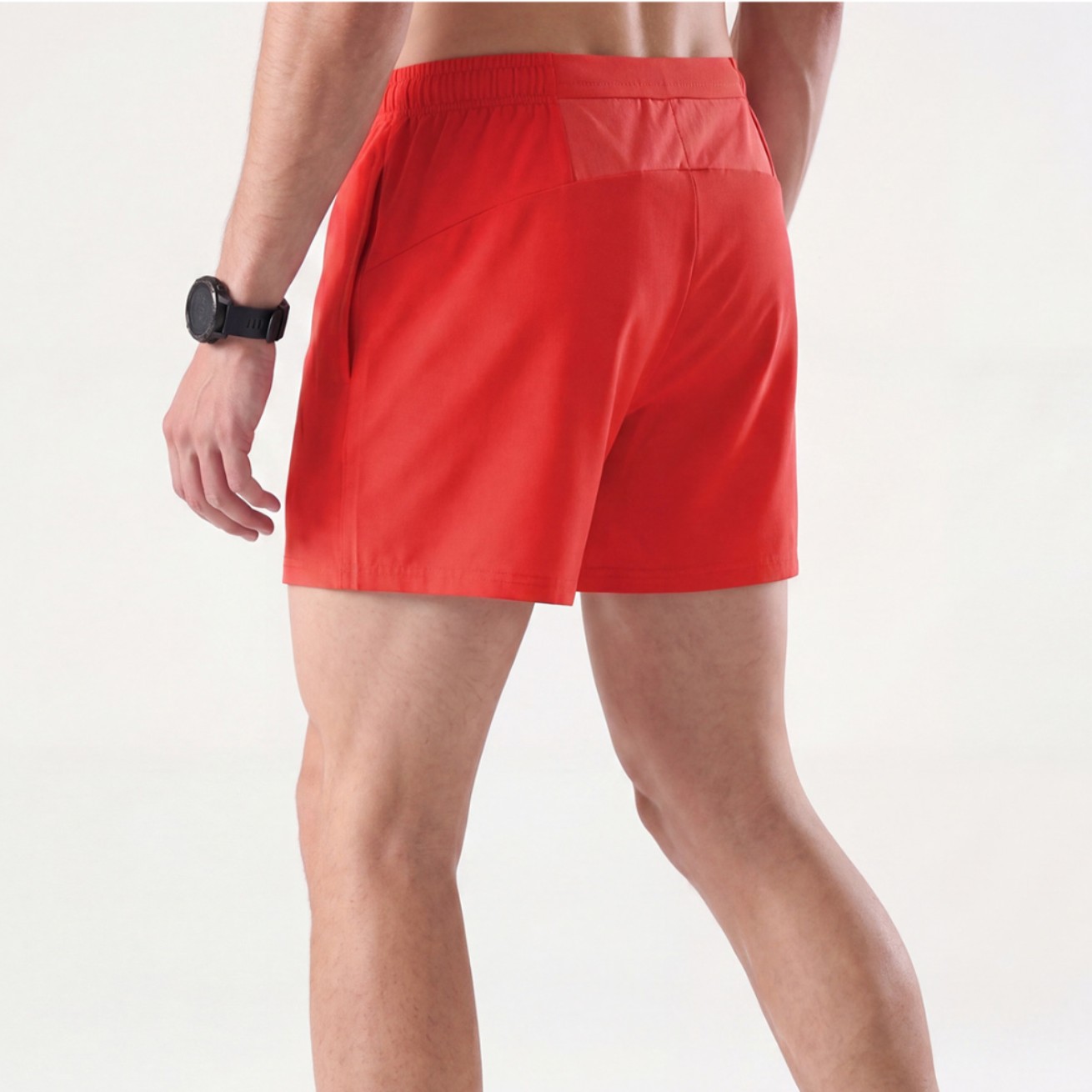 Orange Yijia running shorts waist bag pants can hold mobile phones