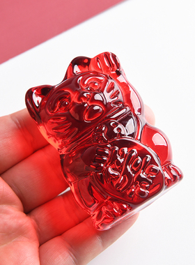 特价高档红黄紫水晶吉祥物招财猫