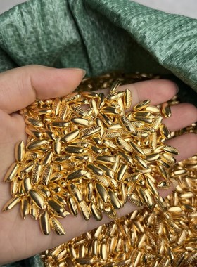 合金实心小金米粒摆件聚宝盆配件