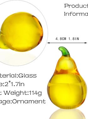 水晶梨摆件仿真水果蔬菜模型摆件