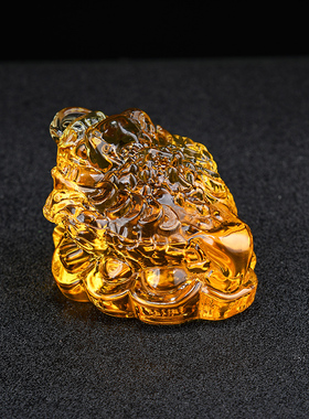 特价黄水晶三足金蟾开业乔迁摆件