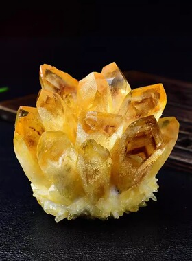 天然黄水晶簇黄幽灵水晶原石吊坠消磁石送礼家居办公室装饰品摆件