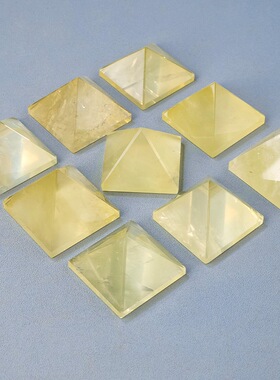 天然黄水晶金字塔摆件金字塔黄水晶原石能量塔家居玄关装饰风水