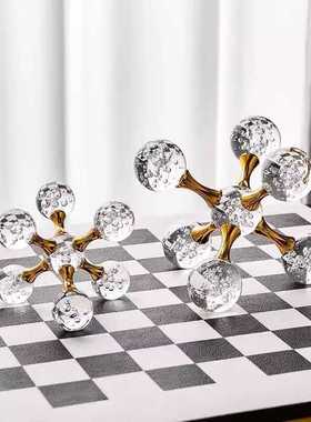 客厅水晶气泡分子球桌面装饰品